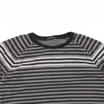 George Mens Black Striped  Pullover Jumper Size S