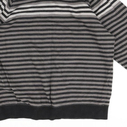George Mens Black Striped  Pullover Jumper Size S