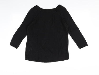 Womens UK Size 10 Atmosphere Black Pullover Jumper