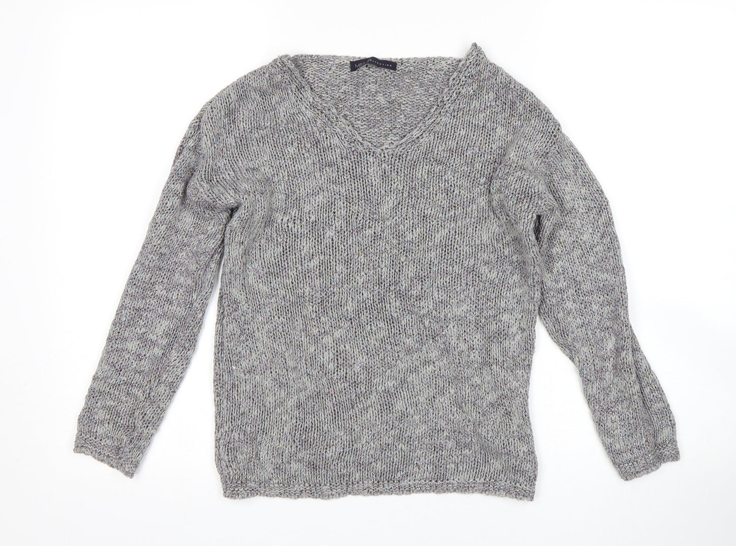 Womens UK Size 8 M&S Grey Pullover Jumper