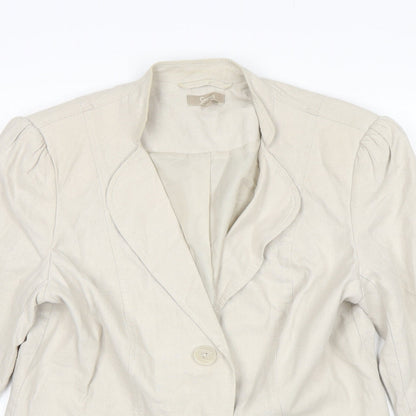 Soon Womens Beige   Jacket Blazer Size 14