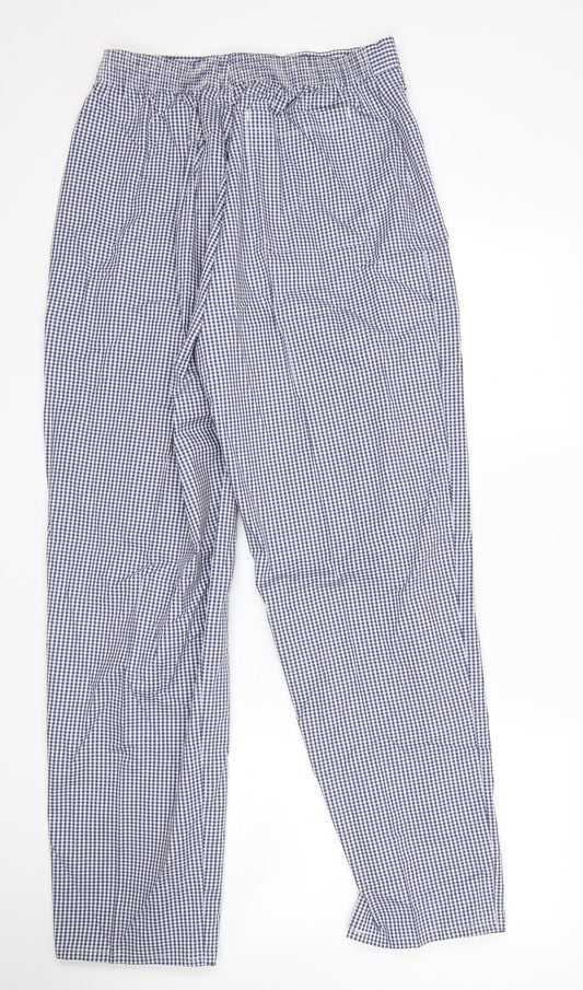 Alexandria Womens Blue Check  Trousers  Size 14 L28 in