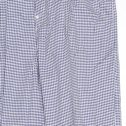 Alexandria Womens Blue Check  Trousers  Size 14 L28 in