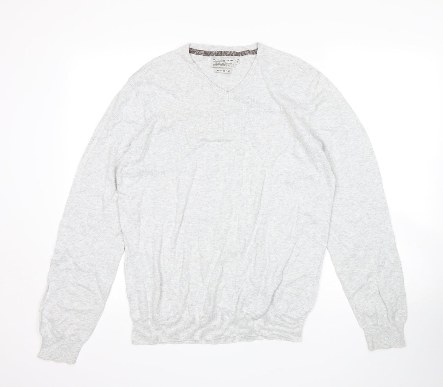 TU Mens Grey   Pullover Sweatshirt Size S