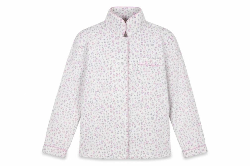 Front view of Primark girls’ multicoloured animal print top pyjama top, size 9-10, years