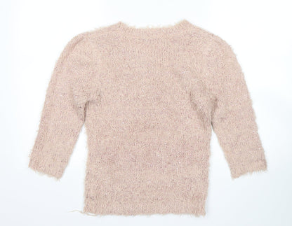 Womens UK Size 12 Heart &  Soul Pink Pullover Jumper