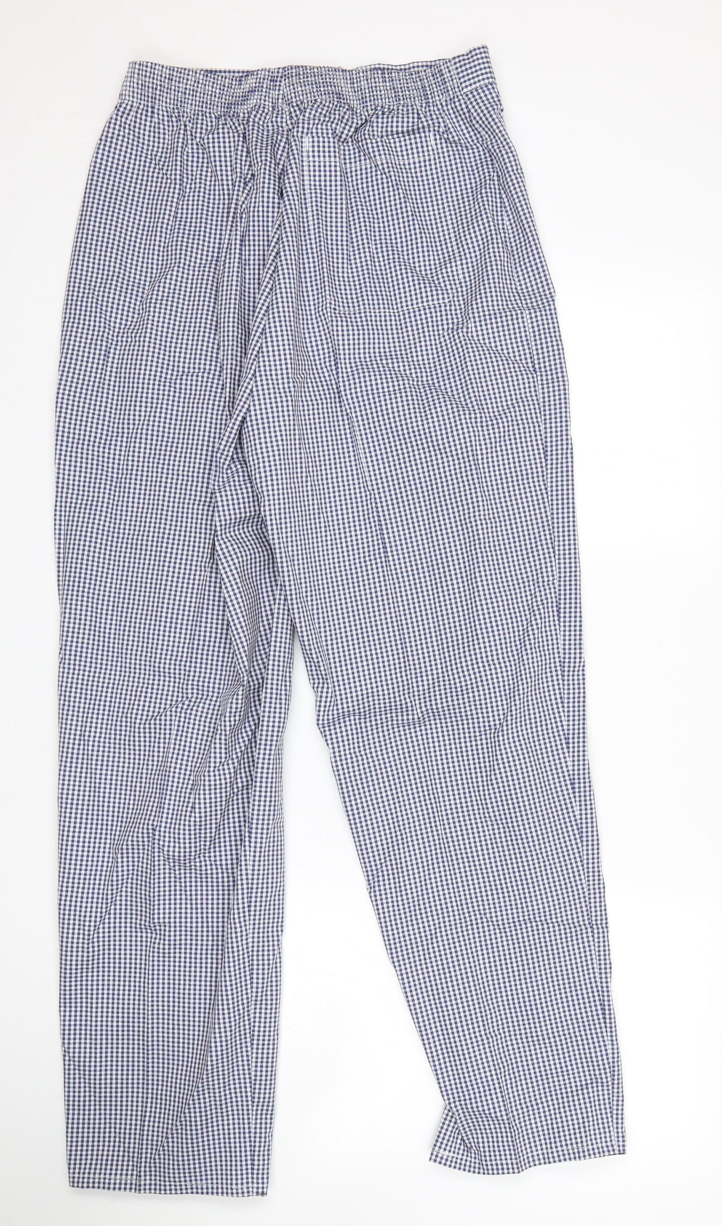 Alexandria Womens Blue Check  Trousers  Size 14 L30 in
