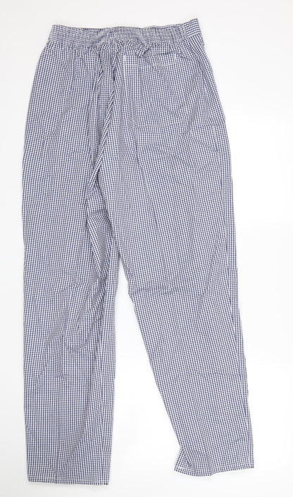Alexandria Womens Blue Check  Trousers  Size 14 L30 in