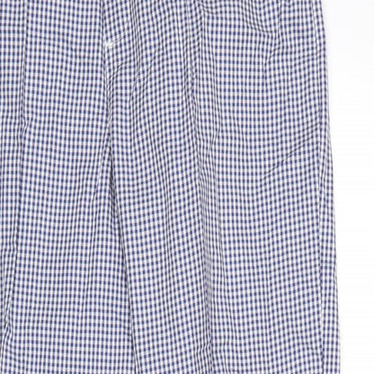 Alexandria Womens Blue Check  Trousers  Size 14 L30 in