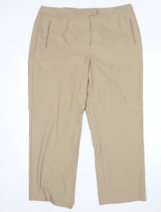Womens UK Size 18 Essentials Regular Fit  Beige Trousers