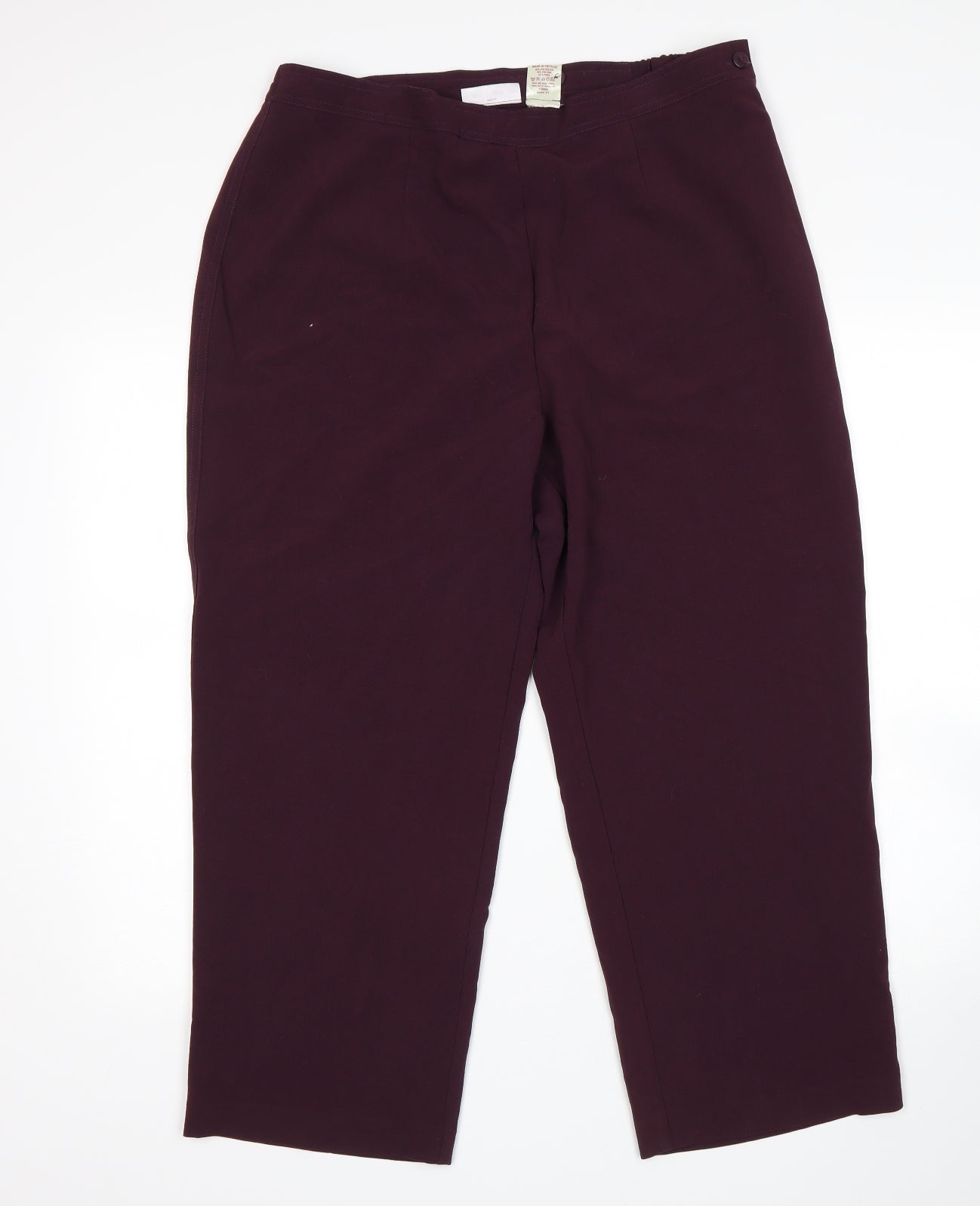 Bonmarche Womens Purple   Cropped Trousers Size 18 L26 in