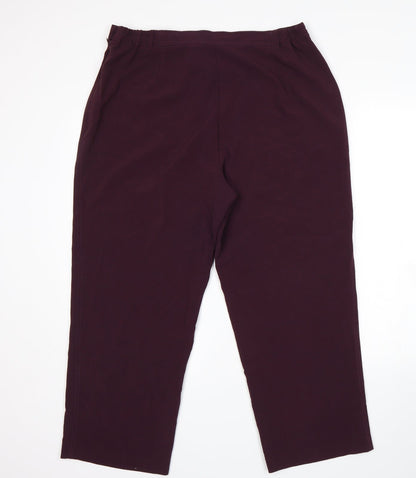 Bonmarche Womens Purple   Cropped Trousers Size 18 L26 in