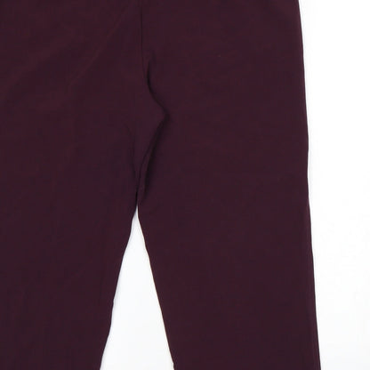 Bonmarche Womens Purple   Cropped Trousers Size 18 L26 in
