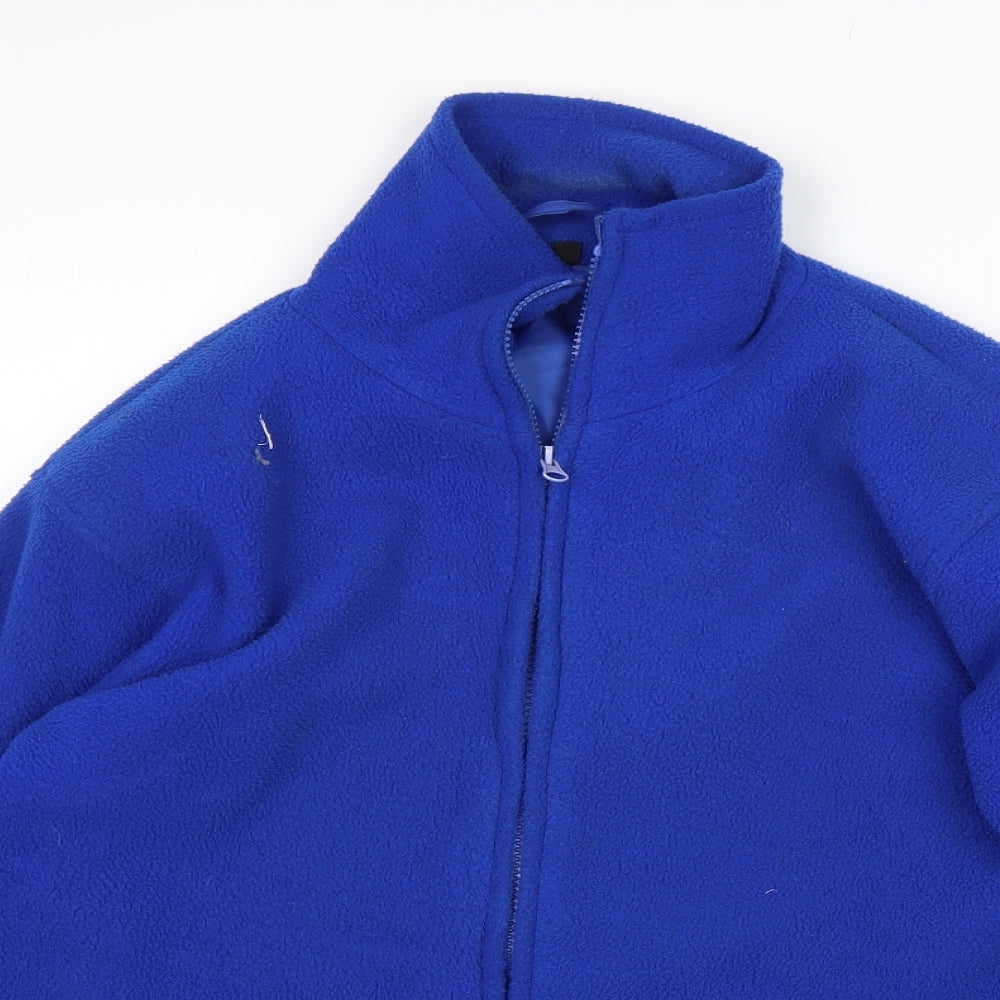 Mens UK Size S Preworn Blue Full Zip Sweatshirt