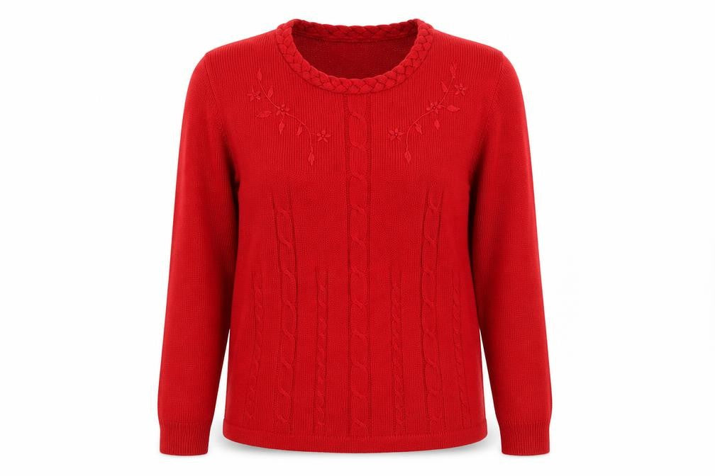Womens UK Size S Roman Red Pullover Jumper