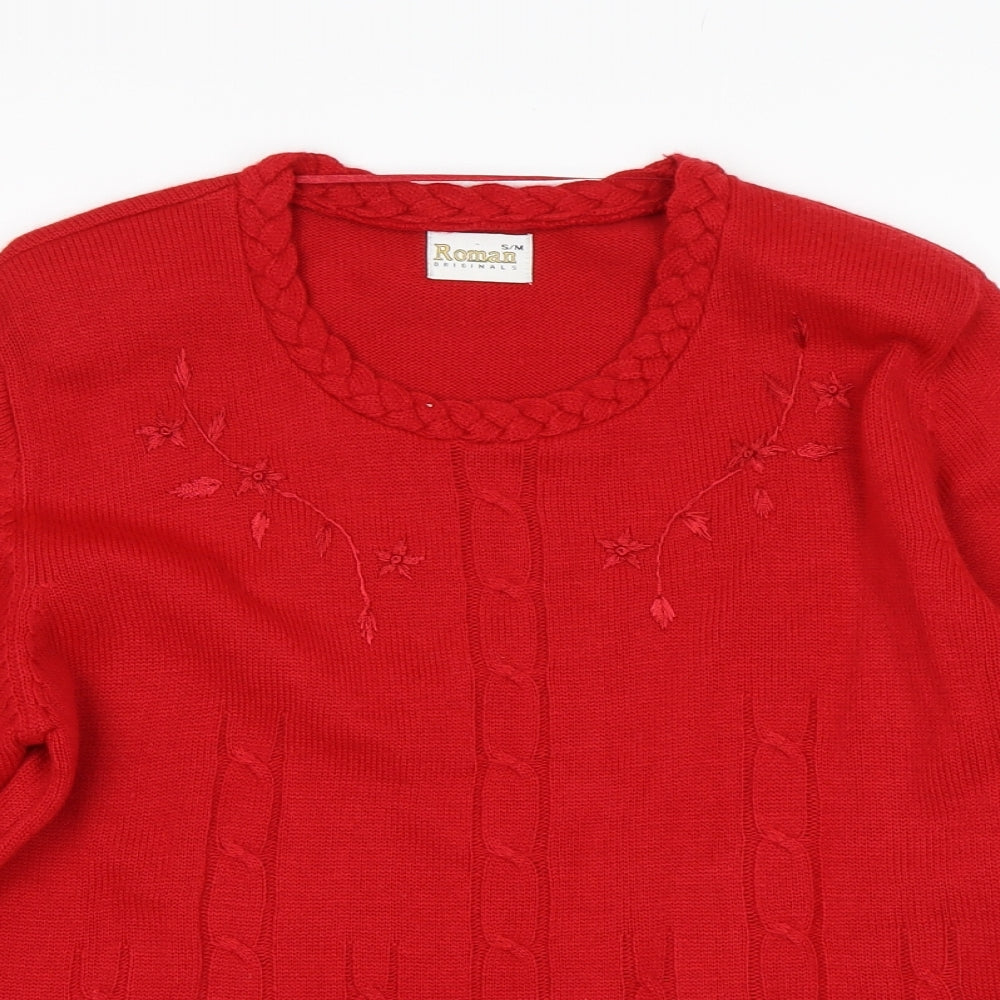 Womens UK Size S Roman Red Pullover Jumper