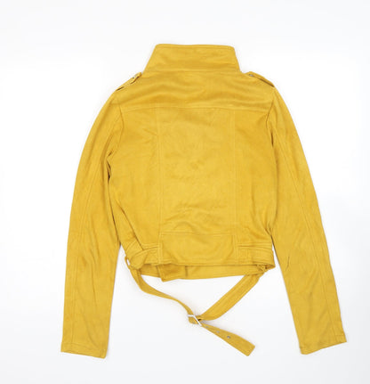 Womens UK Size 6 PRETTYLITTLETHING Yellow Bomber Jacket
