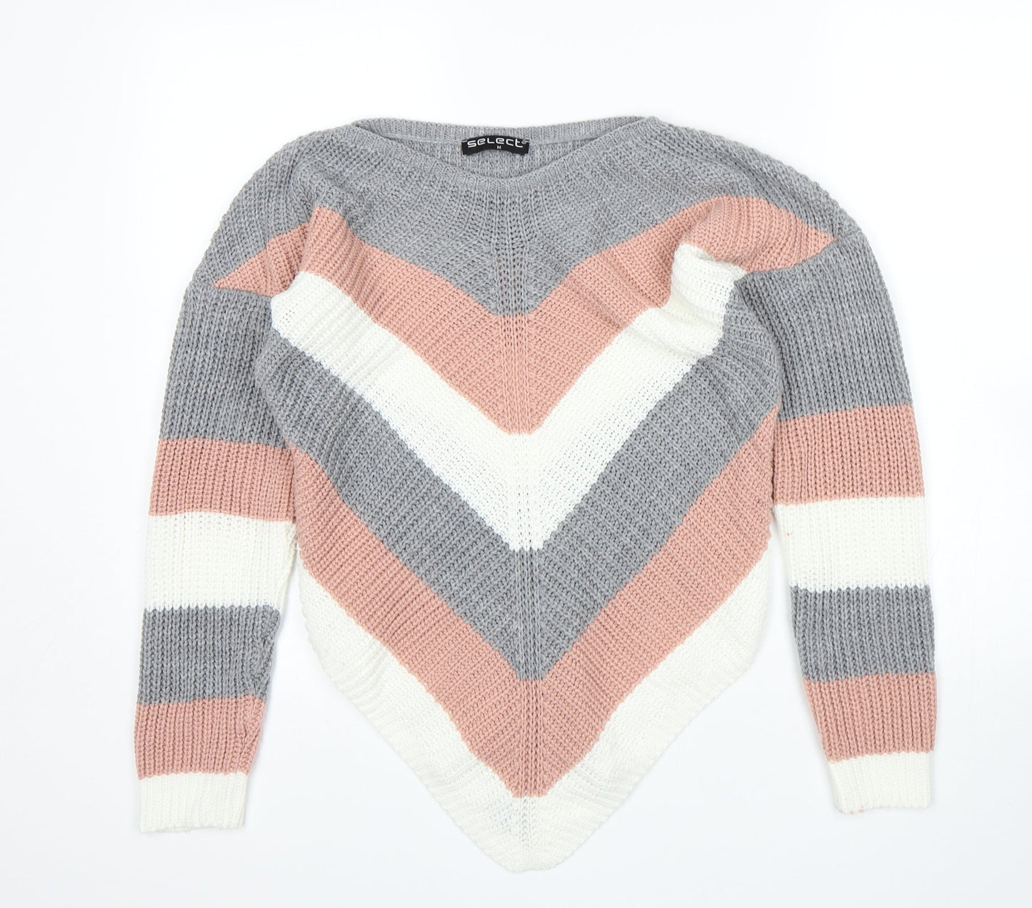 Womens UK Size M Select Multicoloured Pullover Jumper