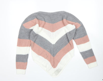 Womens UK Size M Select Multicoloured Pullover Jumper