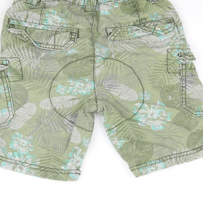 Nutmeg Boys Green Floral  Bermuda Shorts Size 5-6 Years