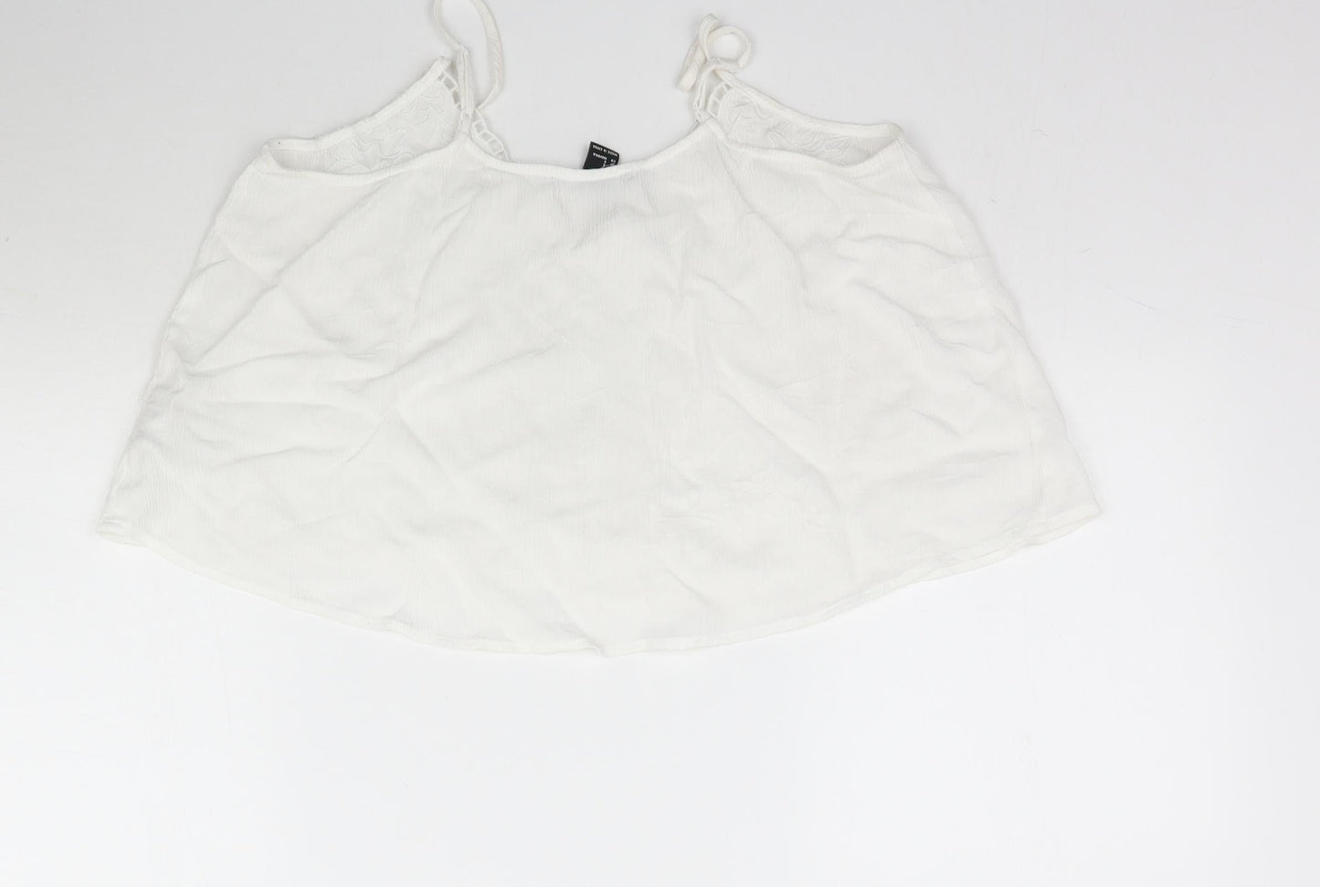 Womens UK Size S FOREVER 21 White Camisole Blouse