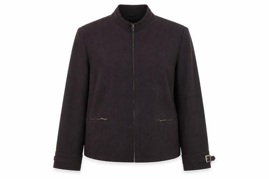 Front view of Mia Moda women’s brown jacket, size UK 20