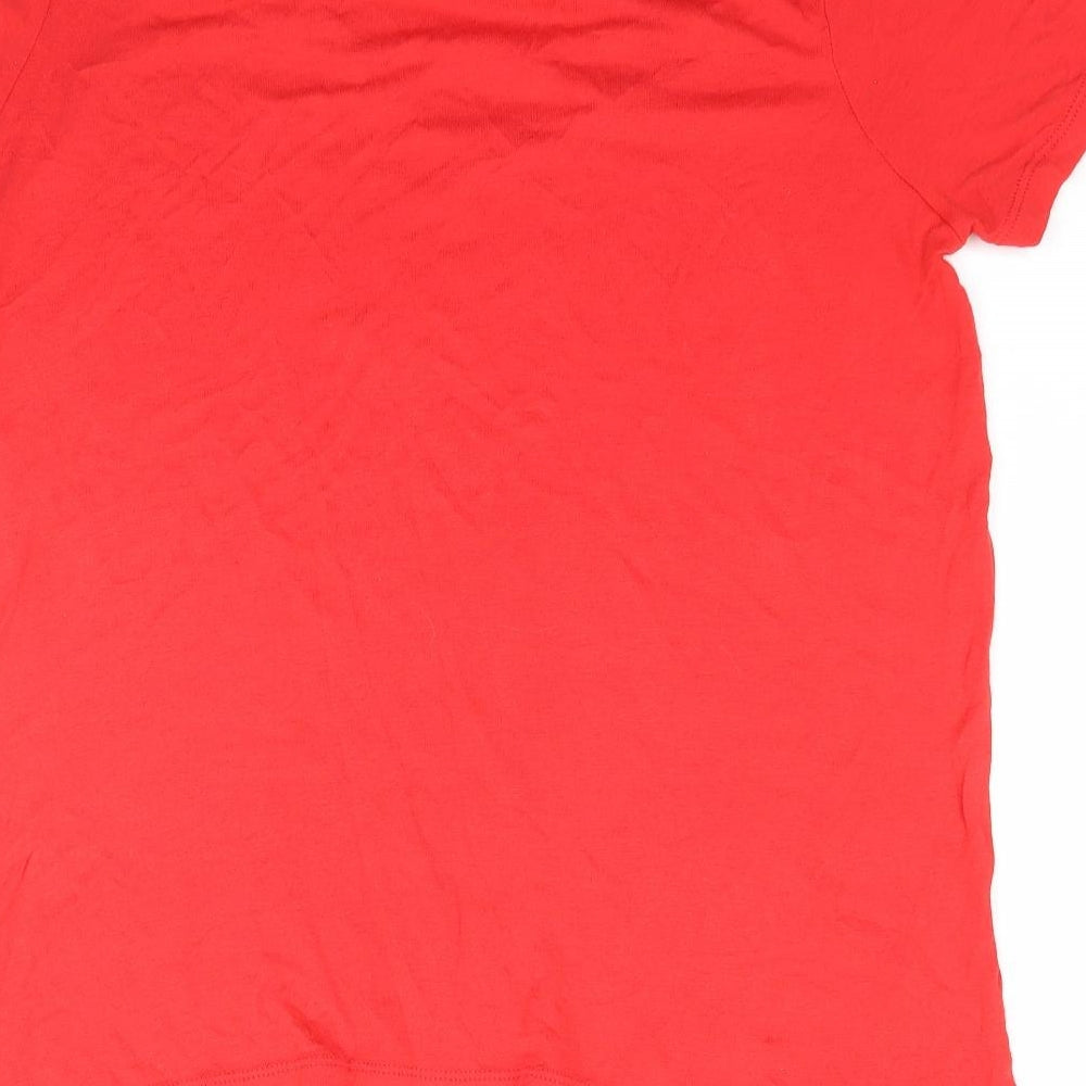 Atmosphere Womens Red   Basic T-Shirt Size 12  - Criss cross front