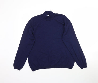 Penn Plain Womens Blue  Knit Pullover Jumper Size L