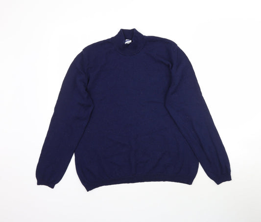 Penn Plain Womens Blue  Knit Pullover Jumper Size L