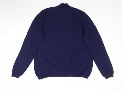 Penn Plain Womens Blue  Knit Pullover Jumper Size L