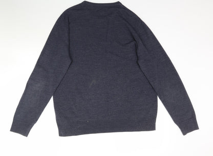 BHS Mens Grey  Knit Pullover Jumper Size L
