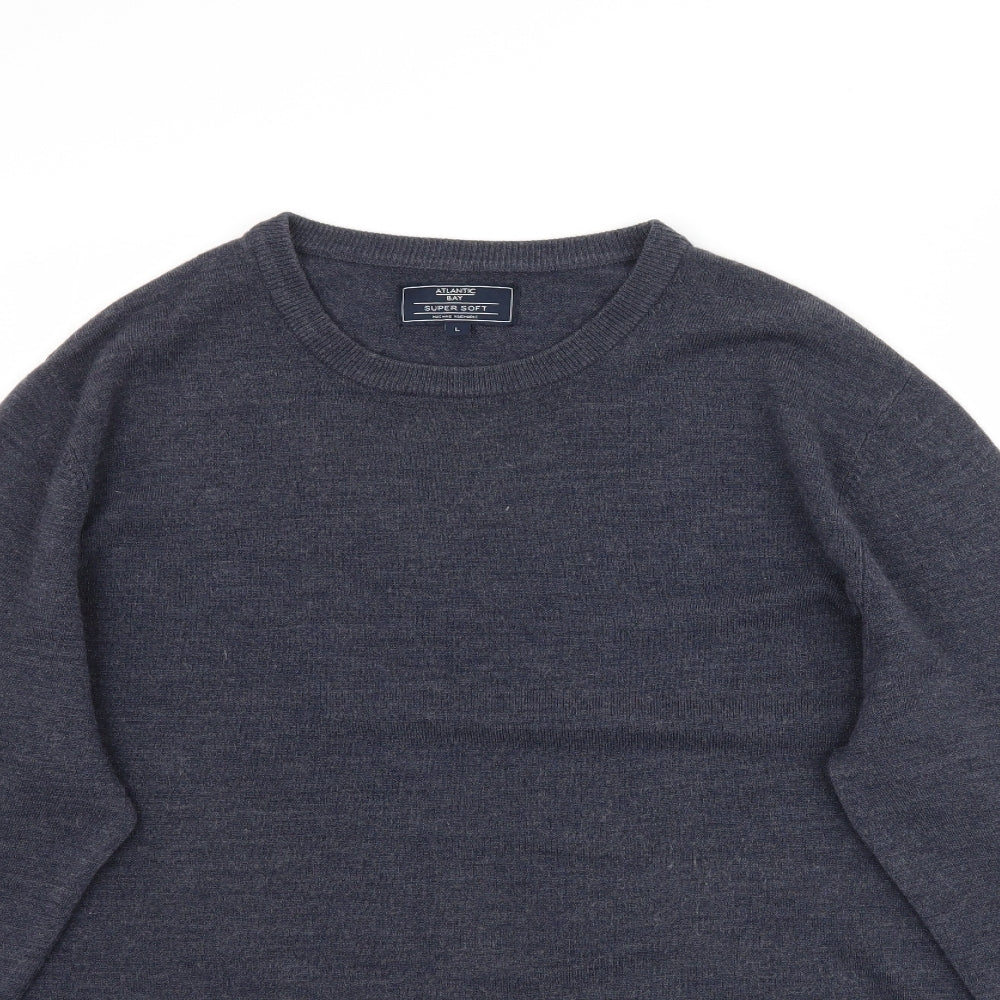 BHS Mens Grey  Knit Pullover Jumper Size L