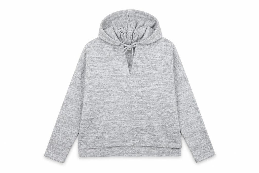 Front view of Papaya women’s grey knit jumper, size M
