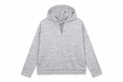Front view of Papaya women’s grey knit jumper, size M
