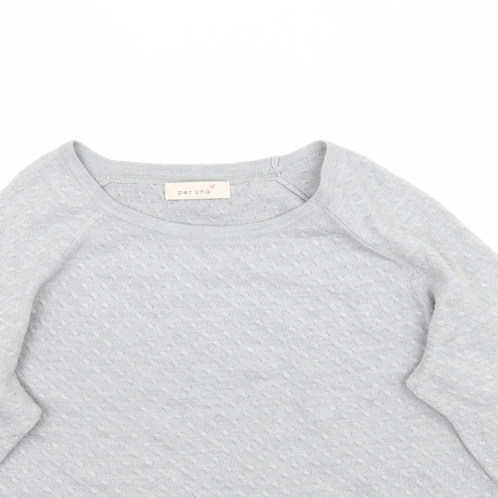 Womens UK Size 14 Marks and Spencer Grey Pullover Jumper