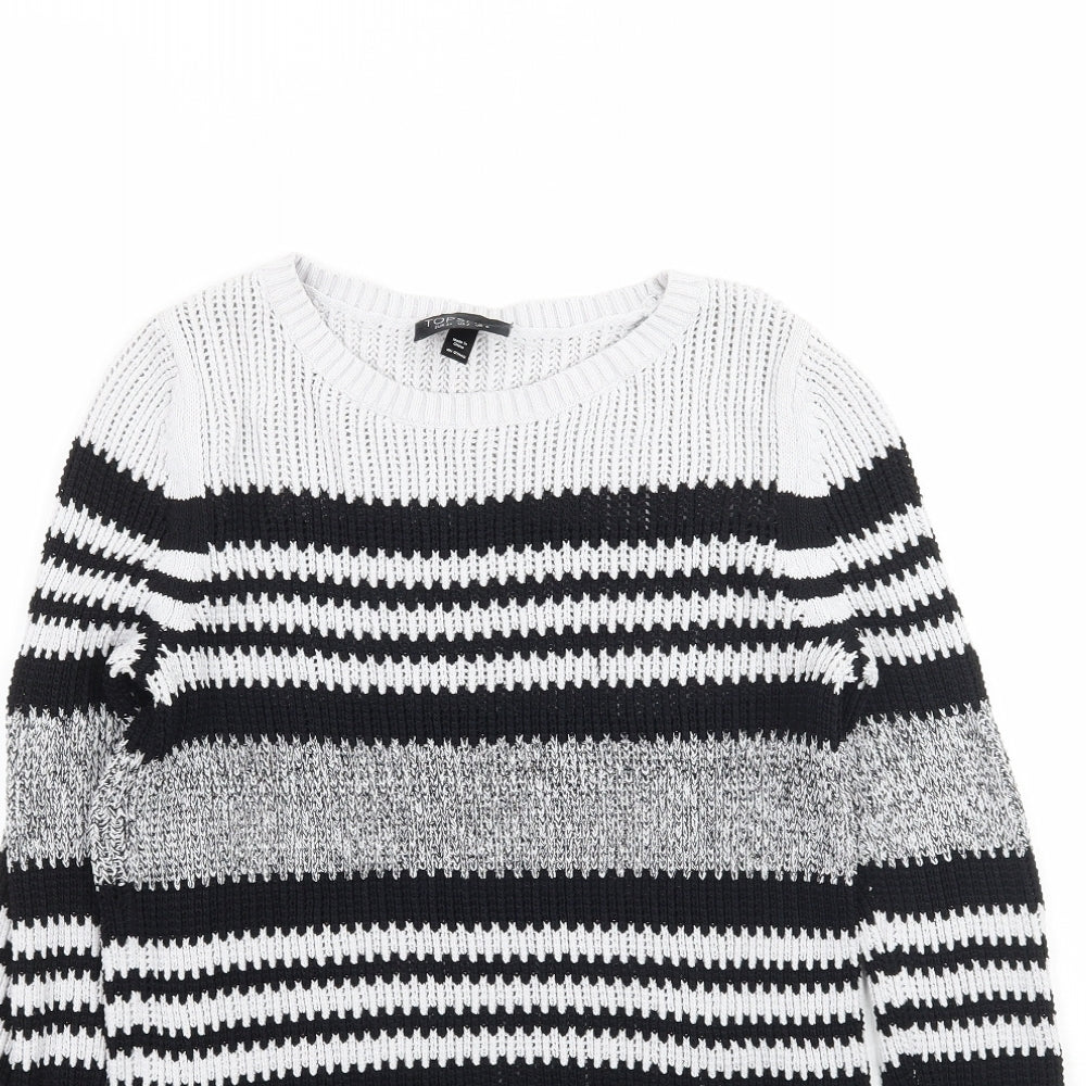 Womens UK Size 6 Topshop Grey Pullover Jumper