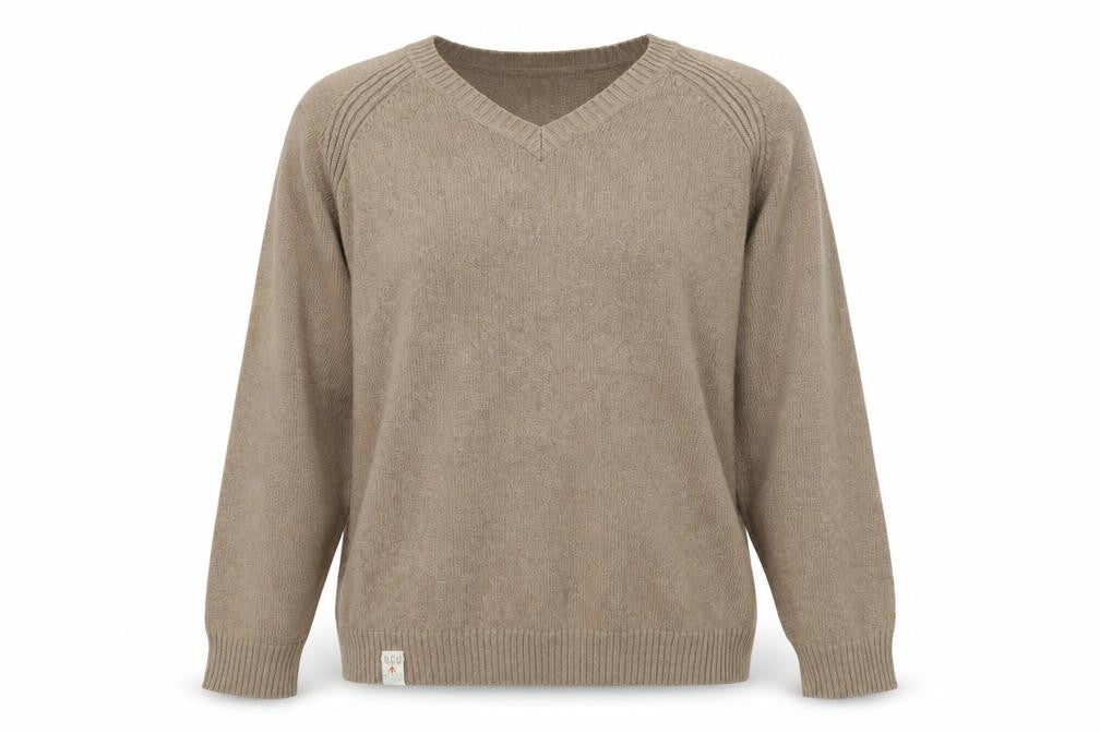 Front view of Debenhams women’s beige knit jumper, size XL