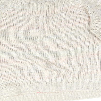 New Look Girls Beige Floral Knit Pullover Jumper Size 14-15 Years