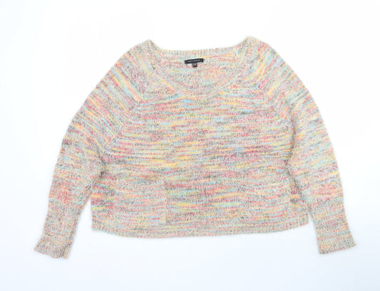 Womens UK Size S QED London Multicoloured Pullover Jumper