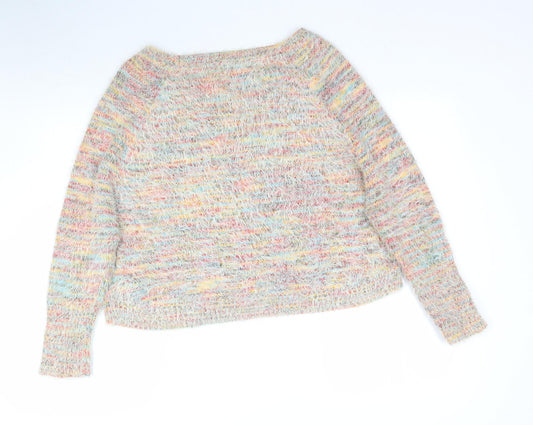 Womens UK Size S QED London Multicoloured Pullover Jumper