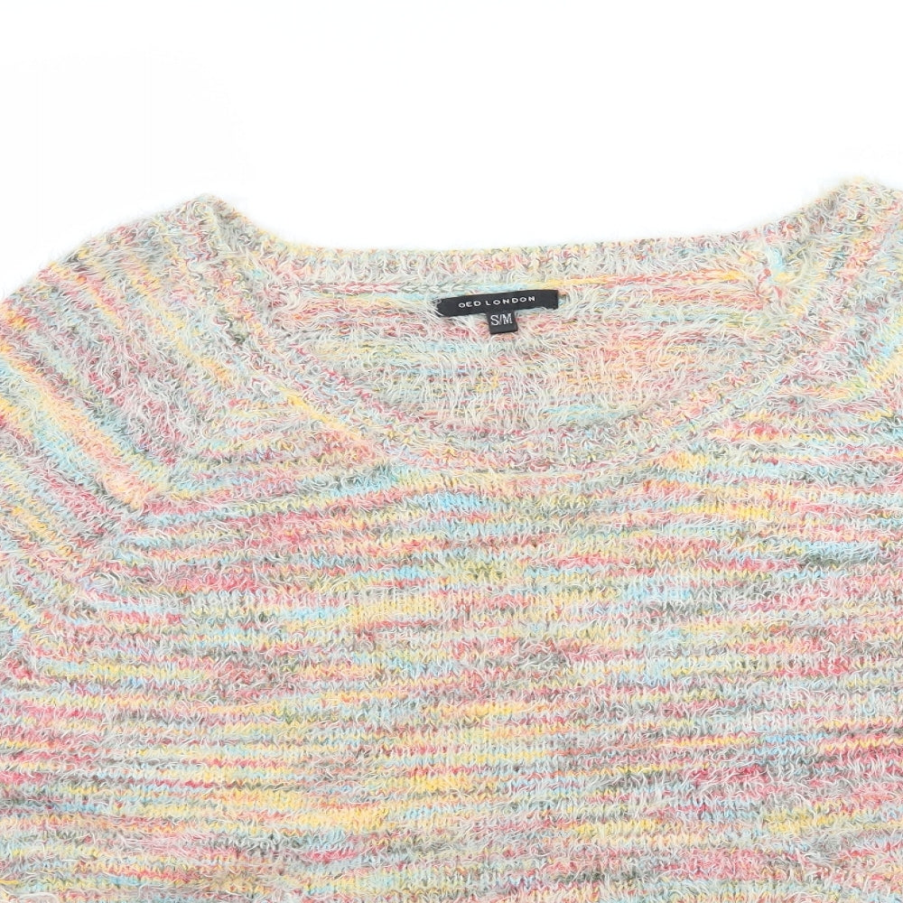 Womens UK Size S QED London Multicoloured Pullover Jumper