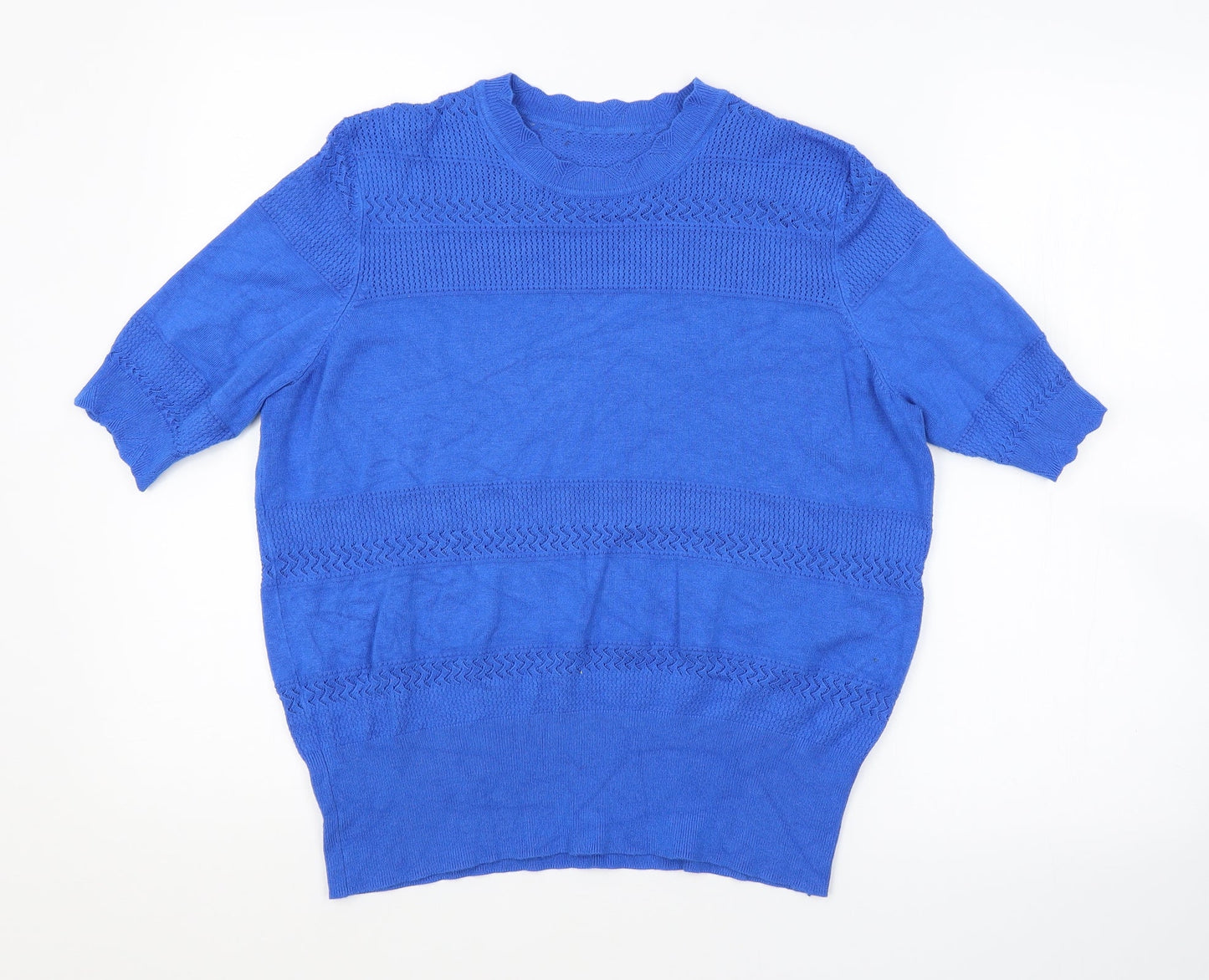 Womens UK Size  Preworn Blue Pullover Jumper