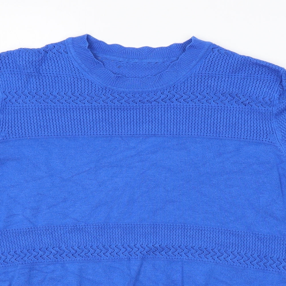 Womens UK Size  Preworn Blue Pullover Jumper