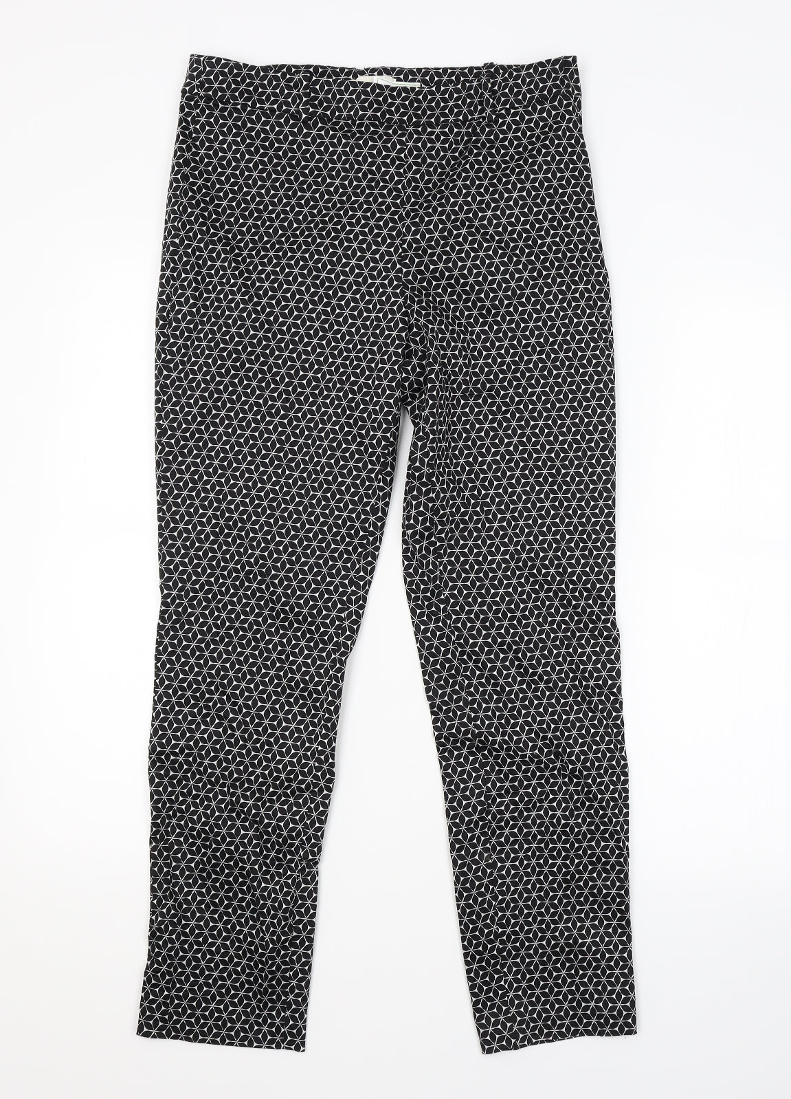 Womens UK Size 10 H&M Regular Fit  Black Trousers