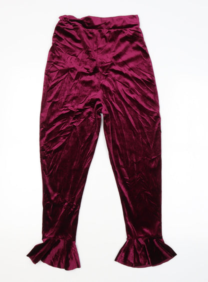 Womens UK Size 6 Boohoo Regular Fit  Purple Trousers