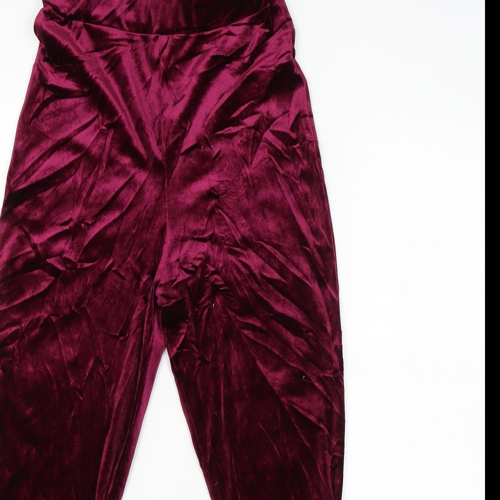 Womens UK Size 6 Boohoo Regular Fit  Purple Trousers