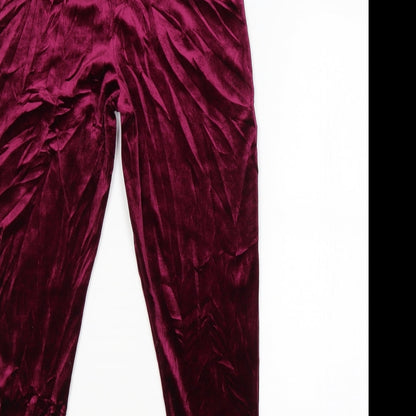 Womens UK Size 6 Boohoo Regular Fit  Purple Trousers
