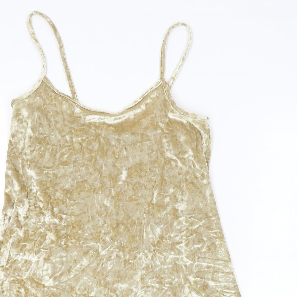 Missy Empire Womens Gold   Basic Tank