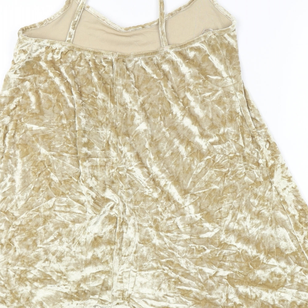 Missy Empire Womens Gold   Basic Tank
