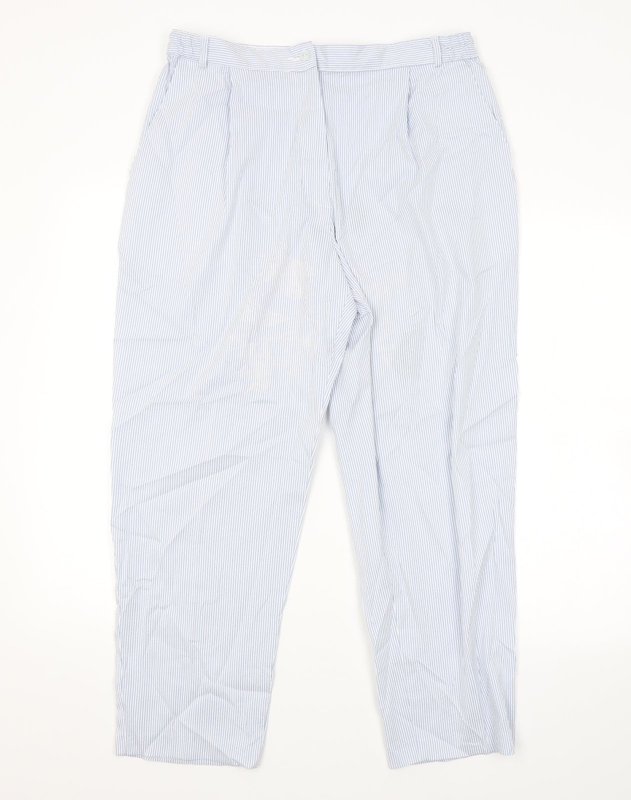 Womens UK Size 16 M&S Regular Fit  Blue Trousers